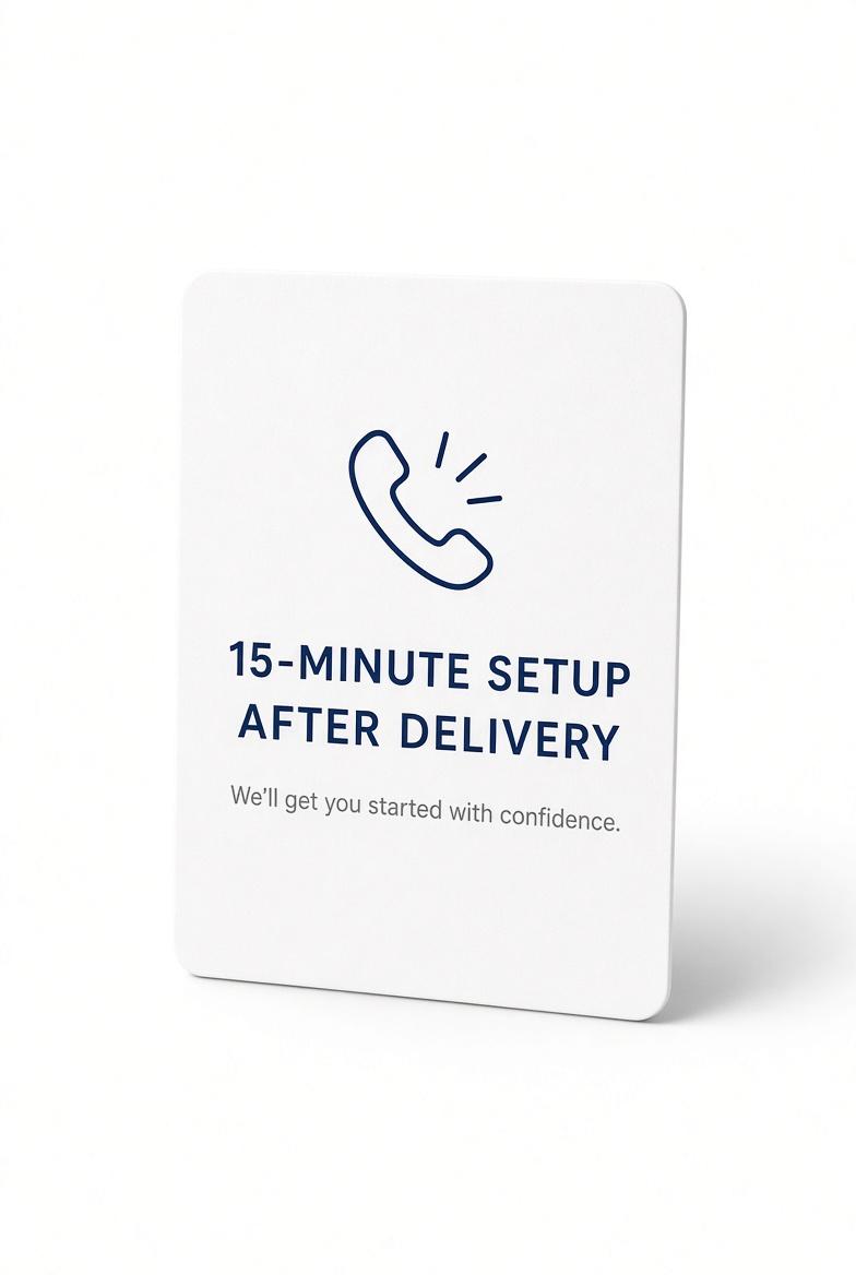 15-Minute Setup After Delivery